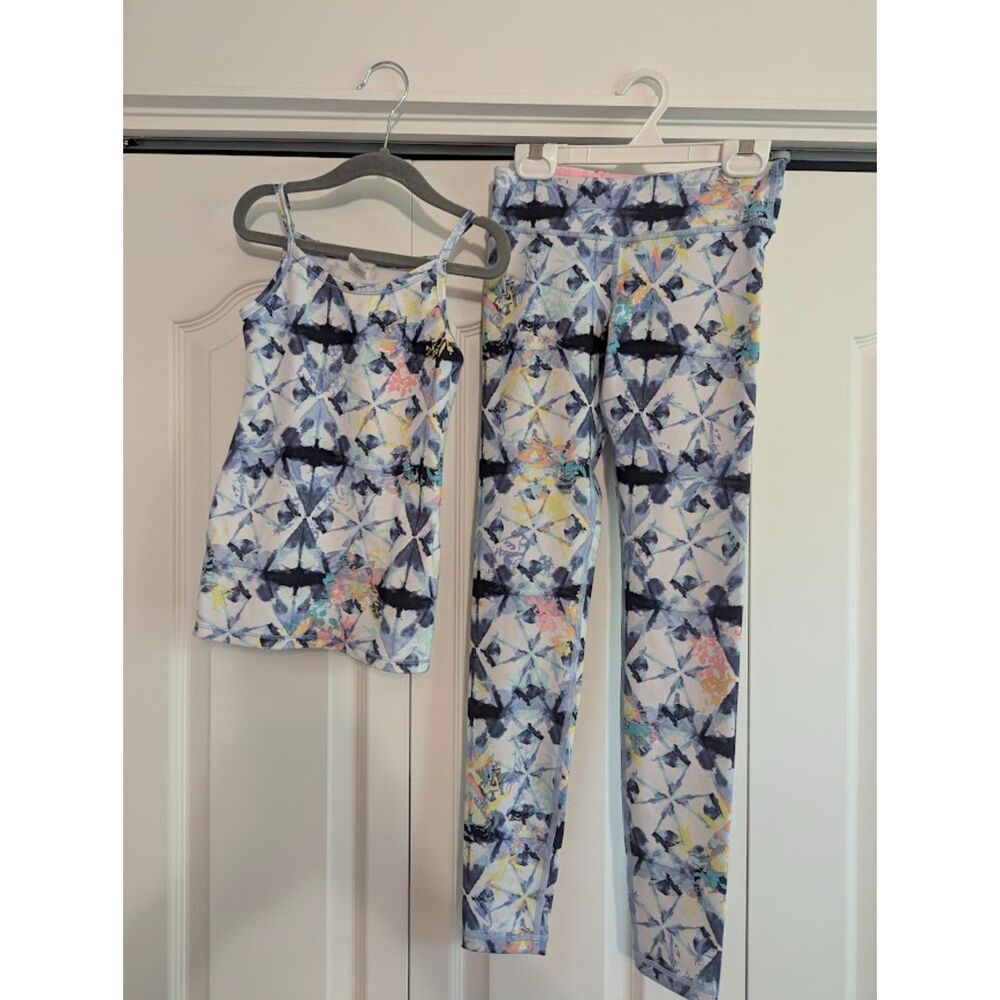 Ivivva by Lululemon Shibori Print Tank and Leggings Girls 6/10
